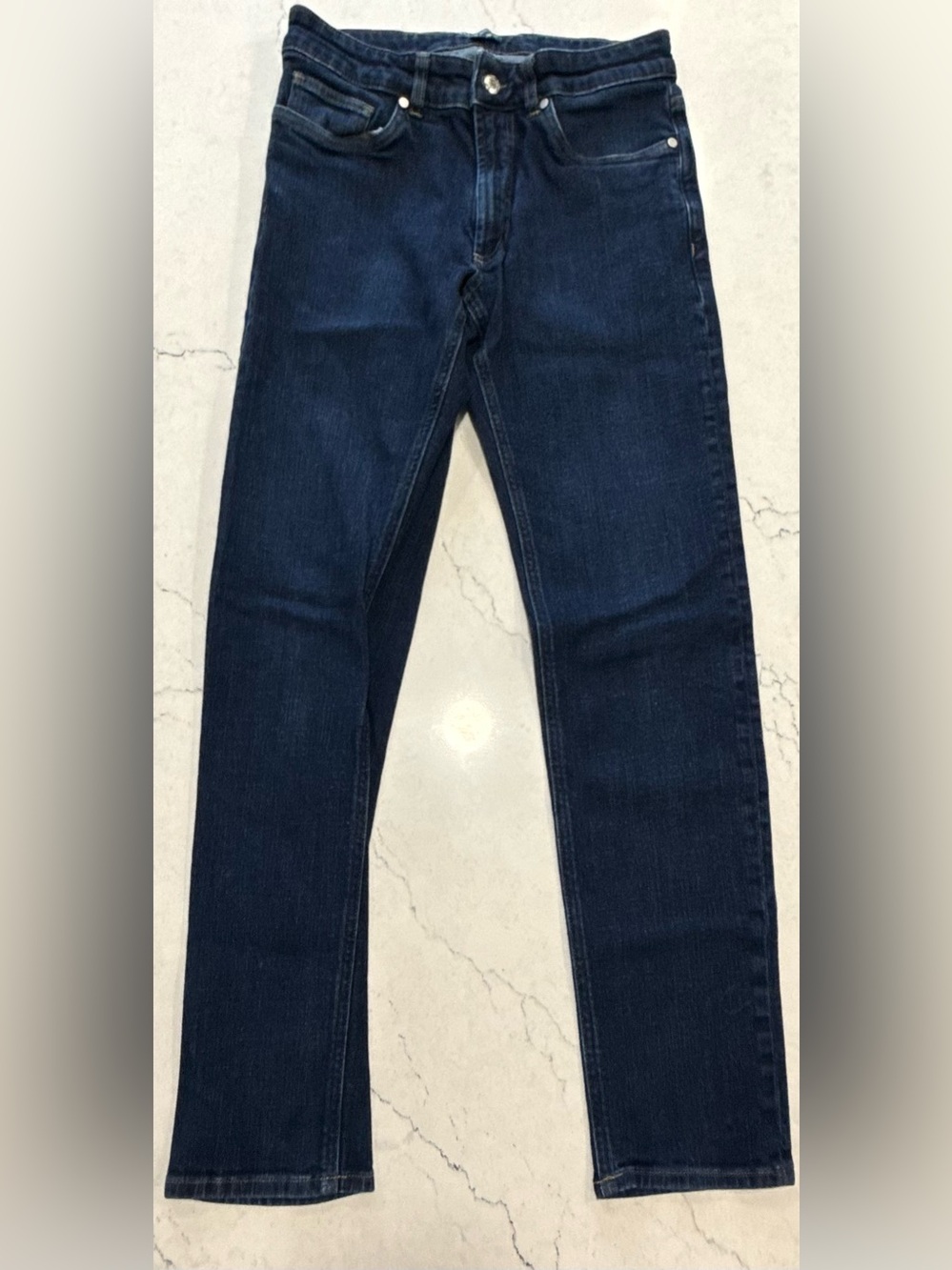 Peter Millar Crown Crafted Men's Blue Dark Wash Straight Denim Jeans 33x32